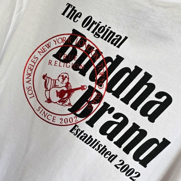 Brand New White and Red Fleck True Religion T Shirt Size XL - Picture 1 of 2